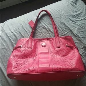 Authentic pink leather Coach purse..